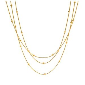 Stylish Gold Multi-Layer Necklace